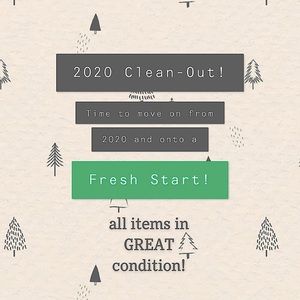 2020 Closet Clean-Out Sale! Ends 1/1/21